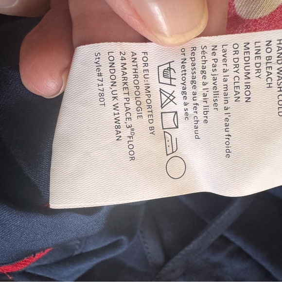 Anthropologie Red and Yellow Plaid Top with polka dots! - Picture 9 of 9